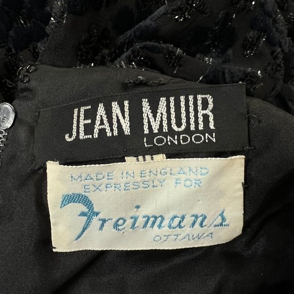 Rare Vintage Jean Muir London Sparkle Glitter Velvet Midi Maxi Dress Blazer Set - Picture 6 of 9